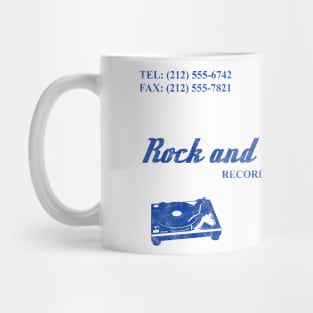 Rock and Soul Records (all blue print) Mug